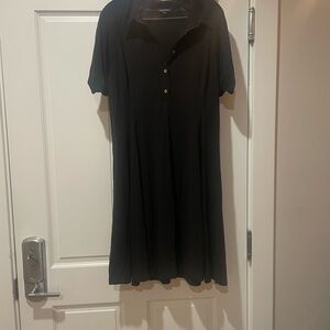 Lands' End Classic Black Dress size large